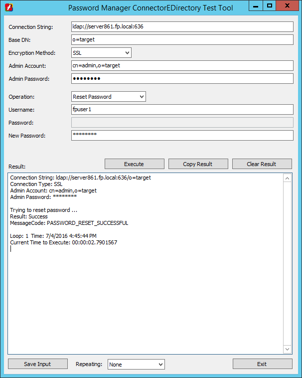 eDirectory Test Tool